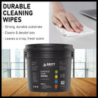 Gritt Commercial Surface Care All-Purpose Cleaning Wipes With Bucket - Fresh Scent - 8" x 6" - 800 Wipes Per Roll-Designed for use with center-pull dispensers