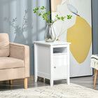HOMCOM Narrow Side Table - White-Can be used as a nightstand, end table, corner table, accent table, or coffee table