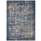Modway Minu Distressed Floral Lattice Area Rug - 8 ft W x 10 ft L - Blue Grey Yellow/Orange-Distressed Floral Lattice Area Rug
