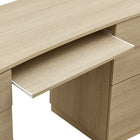 Modway Mirae 55" 6-Drawer Curved Office Desk - Brushed Light Oak-9