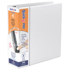 Davis Group QuickFit Pro HD Single Touch Pin-Lock 4" View Binder - White-White