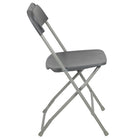 Flash Furniture HERCULES Series Premium Grey Plastic Folding Chair - 10 Pack-Lightweight for easy transport and nesting storage