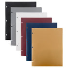 JAM Paper Plastic 2 Pocket POP Durable Folders with 3 Hole Punch - Assorted Professional Colours - 6 Pack-Colours: Burgundy, Gold, Grey, Navy Blue, White, and Black