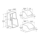 Azar - Bac de rangement en plastique extra-petit à deux niveaux - 10,25 po x 5,25 po x 5,12 po - Transparent - Paquet de 2-Paquet de 2 idéal pour coordonner l'organisation dans toute votre maison