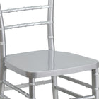 Flash Furniture - Chaise empilable Chiavari série Hercule PREMIUM en résine, argent (LESILVER)-Cadre d'une pièce conçu sans utilisation des vis