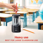 Staples Classroom Electric Heavy Duty Use Pencil Sharpener - Black-Ultra-durable helical blade designed to last for up to 4000 sharpenings