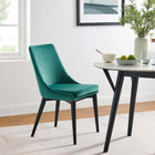 Modway Viscount Performance Velvet Dining Chair - Teal-Dense Foam Padding