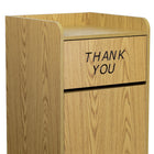 Flash Furniture Wood Tray Top Receptacle - Oak-Tray Top helps prevent accidental food tray disposal