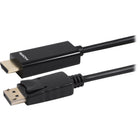 Staples DisplayPort to HDMI Cable - 6 ft-Universal – Works with all brands of computers and monitors with DisplayPort or HDMI connections