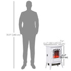 HOMCOM Electric Fireplace Stove with Overheat Protection - 750W/1500W - White-Auto-shut off for overheat protection