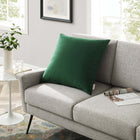 Modway Enhance 24" Performance Velvet Throw Pillow - Green-Performance Velvet Sham