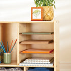 Guidecraft EdQ Essentials 30" Shelves and 10 Bin Storage Unit - Natural-10 fabric bins included