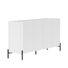 Manhattan Comfort Abbey 66.9" Modern Sideboard - White-Elevated Frame with Slim Legs For Easy Cleaning Underneath and an Airy, Modern Touch