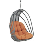 Modway Whisk Outdoor Patio Swing Chair Without Stand - Orange-Textilene PVC/Polyester Sun Shade