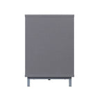 Manhattan Comfort Brighton 60" Modern Fireplace - Black and Grey - Set of 2-Home Assembly Required. All Hardware Included