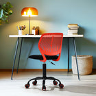 Chaise de Bureau Pivotante en Tissu Noir et Rouge Homy Casa-Cadeau Parfait : Idéal pour les anniversaires ou Noël, séduisant tant les garçons que les filles