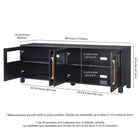 Hudson&Canal Holbrook TV Stand for TV's up to 75" - Black Grain-Product Dimensions: 15.75" L x 68" W x 24" H