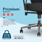 La-Z-Boy Venetta Ergonomic Swivel Executive Office Chair - Black-GREENGUARD certified to help reduce indoor air pollution and the risk of chemical exposure
