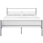 Modway Alina Platform Queen Bed Frame - Grey-Non-Marking Foot Caps