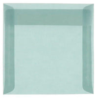 JAM Paper - Enveloppes d'invitation carrées en vélin translucide - 8,5 po x 8,5 po - Bleu océan - paquet de 25 (PACV532)-Couleur : bleu océan.