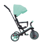 Globber Trike Explorer - Mint-Detachable, adjustable, and foldable canopy made from anti-UV polyester (UPF 50+) for added sun protection