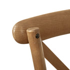 Flash Furniture - Chaise empilable en bois de pécan à dossier en croix de la série HERCULES-Patins glisseurs protecteurs en plastique