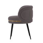 Manhattan Comfort - Lot de 2 chaises de salle à manger modernes Kaya 58 cm, revêtement en velours gris-Profondeur d’assise intérieure : 51 cm Hauteur d’assise : 49 cm Largeur d’assise intérieure : 51,5 cm