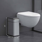 Elpheco - poubelle à capteur en acier inoxydable à double couvercle, petit format - 9,5 L - argent-Utilisations recommandées : salle de bain, bureau