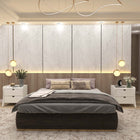 Manhattan Comfort - Ensemble de 2 tables de chevet Coney 19,68" style mid-century moderne - Blanc-Comprend 2 tiroirs spacieux avec un mécanisme de glissement simple de 0,75