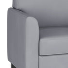Flash Furniture HERCULES Diplomat Series Grey Leather Loveseat-Foam Filled Cushions