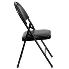 Flash Furniture HERCULES Series Designer Black Plastic Stack Chair with Black Frame - 5 Pack-Black Vinyl Upholstery