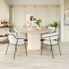 Zuo Marcel Dining Chair - Cream - Set of 2-Dimensions: 23.2" L x 23.2" W x 31.1" H