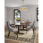 Manhattan Comfort - Lot de 2 chaises de salle à manger modernes Shubert 19,25 po en similicuir et velours, coloris gris clair-Cadre en hêtre massif avec une finition foncée riche