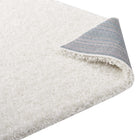 Modway Enyssa Solid Shag Area Rug - 5 ft W x 8 ft L - Ivory White-7