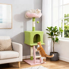 PawHut - arbre à chat fleur 48 po - tour d’intérieur avec perchoir en forme de fleur-Centre tout-en-un avec une échelle et un jouet pour des heures de jeu 