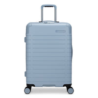 Travelite Epicure 24" Hardside Medium Checked Spinner Luggage - Niagara Mist-Made from polycarbonate, offering robust resistance to impact, pressure, heat, cold and scratches, ensuring lasting durability and protection for your belongings