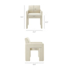 Modway Daven Fabric Upholstered Dining Chair - Ecru-Fabric Upholstery