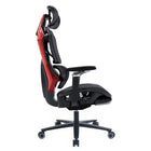 TygerClaw Aeralume Elite 2 Mesh High-Back Ergonomic Gaming Chair - Black/Red-Weight-sensing recline with 4-position tilt lock and seat slider helps dial in fit and controlled recline