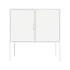Manhattan Comfort Ava 23.6" Modern Accent Cabinet - White-Modern Metal Accent Cabinet Perfect for Storage and Organization