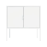Manhattan Comfort Ava 23.6" Modern Accent Cabinet - White-Modern Metal Accent Cabinet Perfect for Storage and Organization