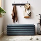 Modway Mezzo Upholstered Performance Velvet Storage Bench - Cadet Blue-Dense Foam Padding