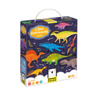 Banana Panda I Love Dinosaurs Puzzle-Promote good physical health practices with this set of wood puzzles of children in motion.