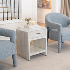 Zuo Yume Side Table - Oak White-Maximum Weight Capacity: 20