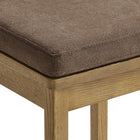 Modway - Jax Bois de chêne Tabouret de comptoir avec dossier ondulé en rasoir et coussin in Cacao en chêne vieilli-8