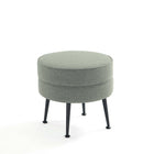 Manhattan Comfort - Bailey pouf rembourré en mélange de polyester style milieu du siècle 46 cm, vert sauge avec pieds noirs, lot de 2-Garantie limitée du fabricant de 30 jours