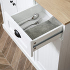 HOMCOM 71" H Kitchen Buffet Cabinet with Hutch, Storage and Drawer - White-Anti-tipping strap on the back, you can secure it to the wall for safety 