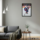 Nathan Mackinnon Colorado Avalanche - Framed Canvas - 22" x 31"-Ready to hang - arrives fully assembled