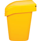 Rmp Maintenance Products Salt & Sand Container with Hasp - Yellow - 21" H x 27" W x 26" D - 4.24 cu ft-Constructed of rugged BPA-free UV-resistant polyethylene