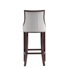 Manhattan Comfort - Tabouret de bar Fifth Avenue 19" traditionnel en similicuir rembourré - gris clair-Livré chez vous entièrement assemblé ! Aucun assemblage requis