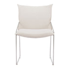 Zuo Pola Dining Chair - White - Set of 2-Cozy polyester linen fabric